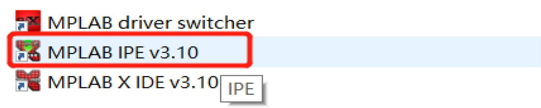 MPLAB IPE Programming