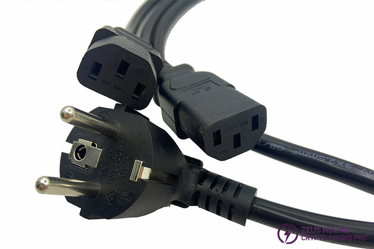 Antminer L7 16A 250V power cord Antminer L7 16A 250V power cord