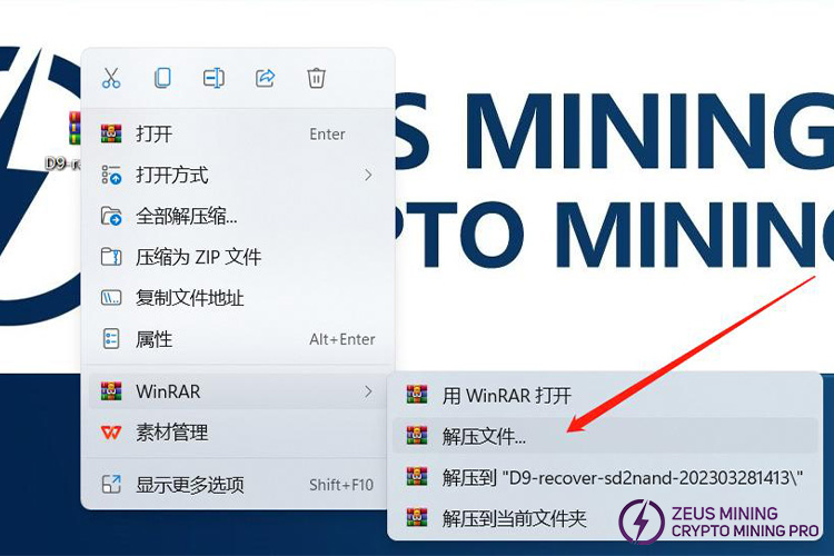 UNZIP D9 card flash firmware