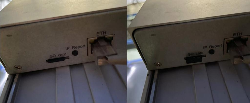 pull out the TF card