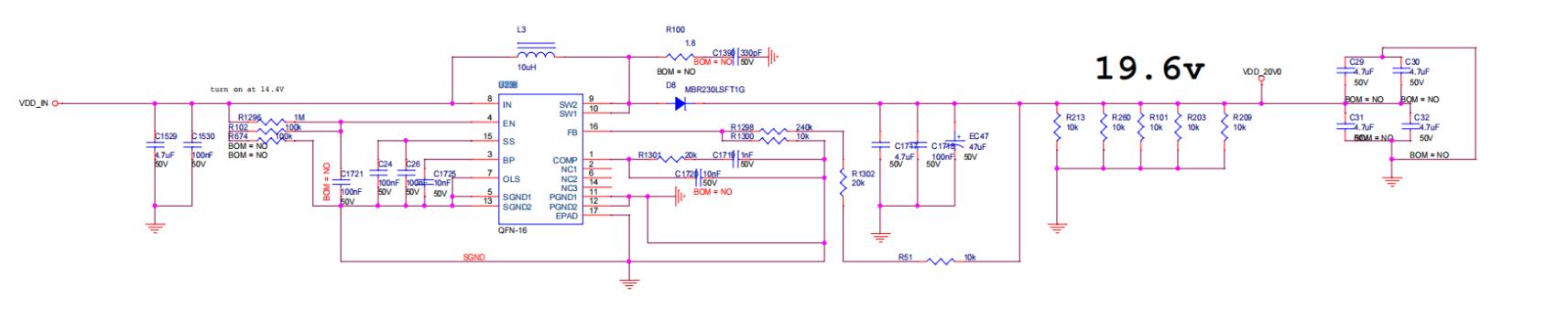 BHB42611 hash board boost circuit diagram