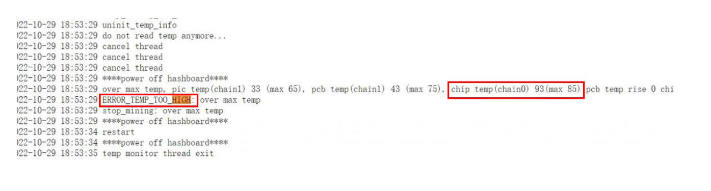 Antminer Error Temp Too High