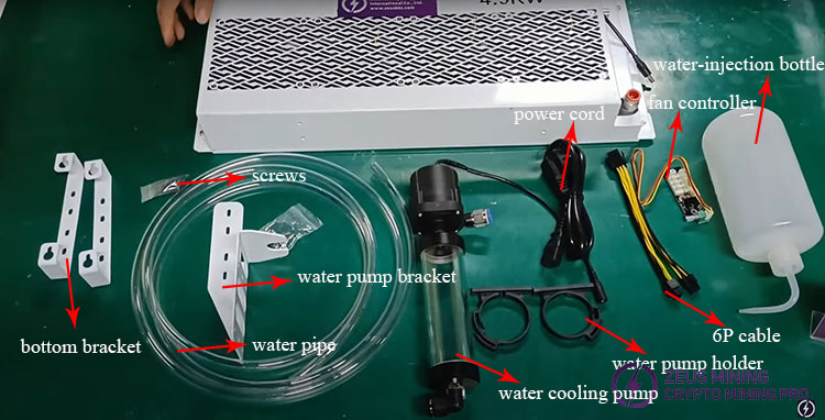 Lian Li 4.5KW water cooling radiator parts list