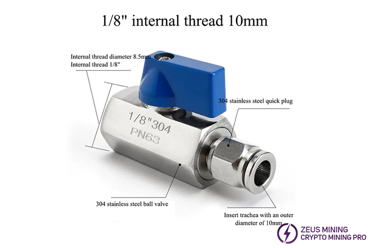 1/8 internal thread 10mm