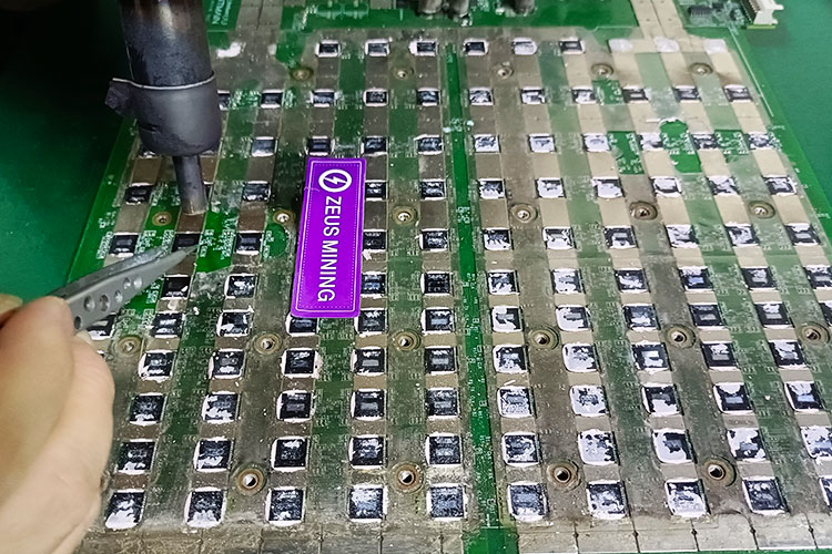 Replacement of Antminer S19j ASIC chip