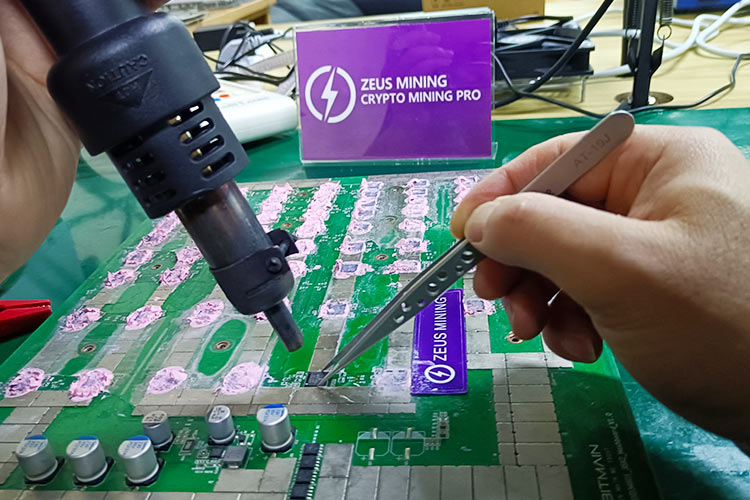 replace of Antminer D7 ASIC chip