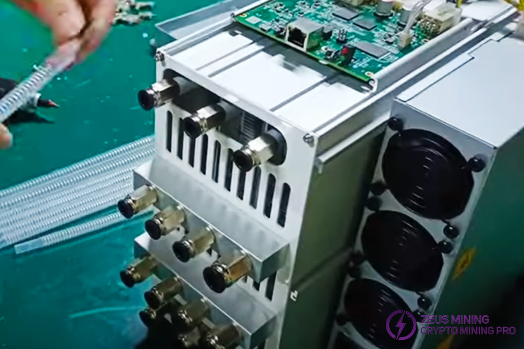 modify Antminer S19j pro hash plate water cooling