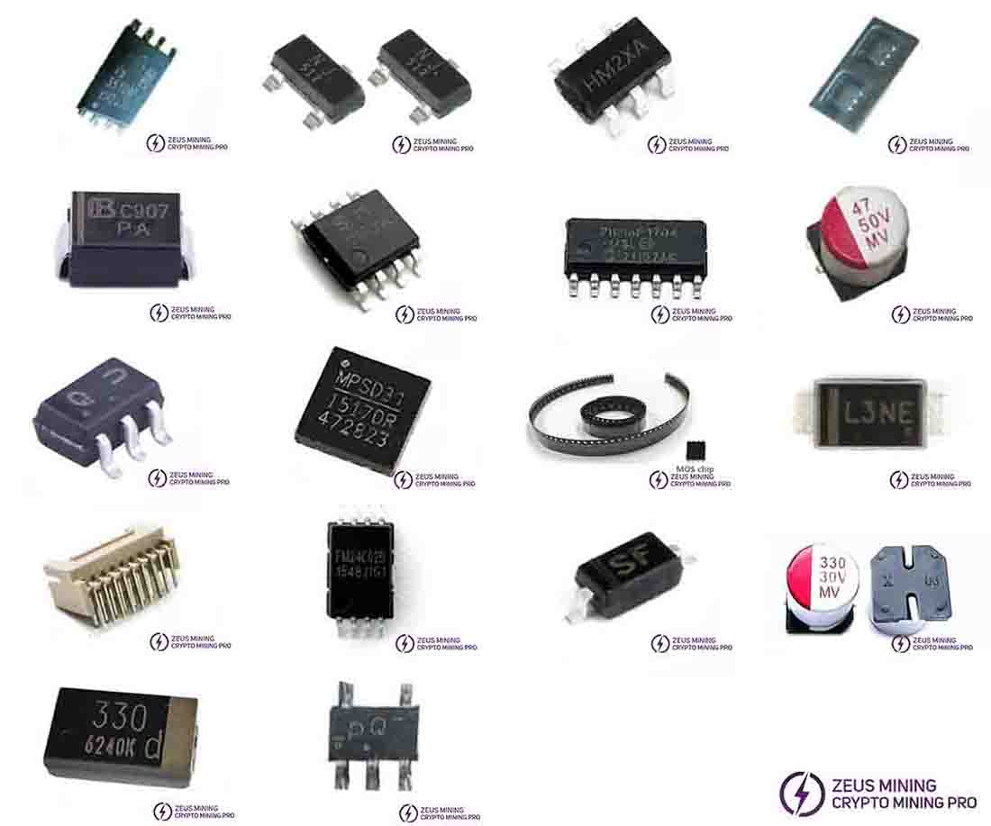 replacement parts list for D7 hash board