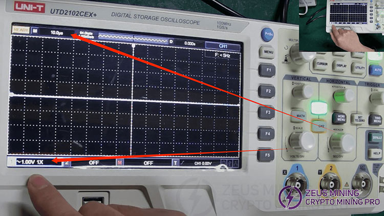 Amplitude and frequency settings Amplitude and frequency settings