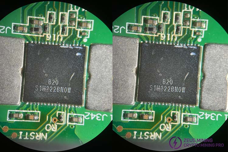 B20 ASIC chip on Antminer L7 hash board