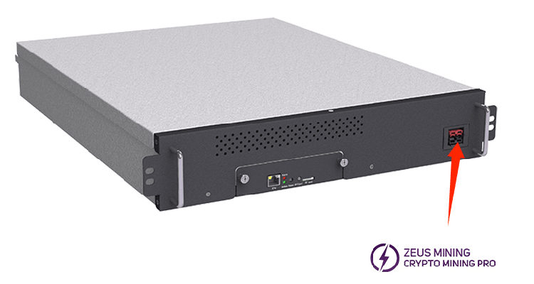 the power socket of Whatsminer M53S miner the power socket of Whatsminer M53S miner