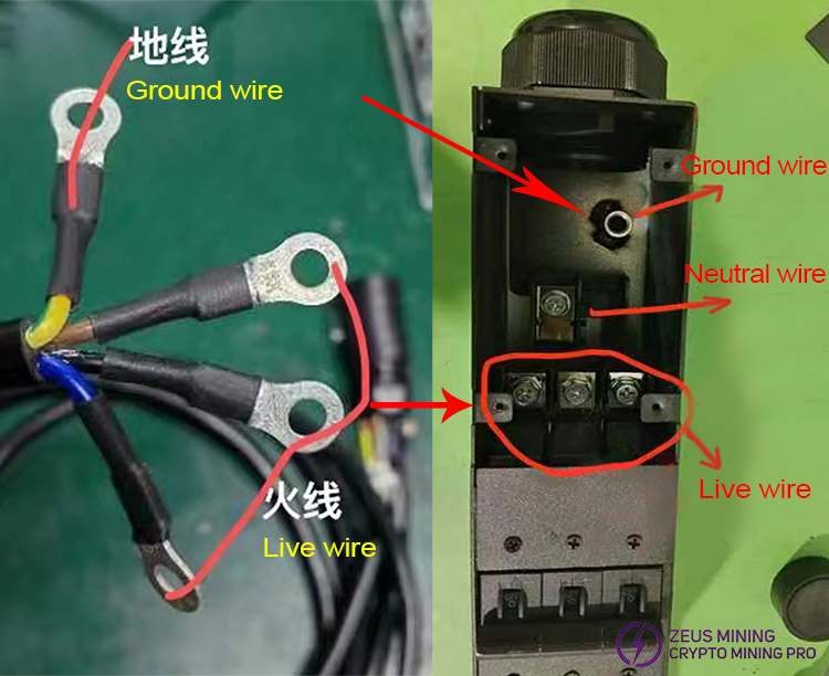 Antminer LP-20 JI25A Hydro power cord