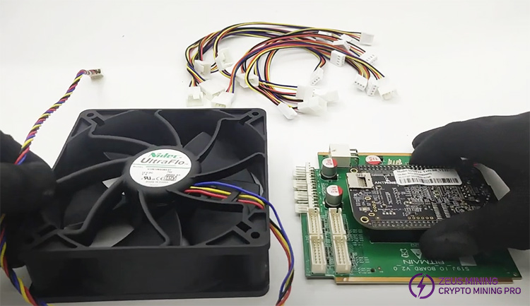 S19 fan extension cable installation