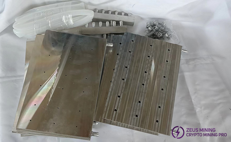 Aluminum water liquid cooling block for 1346 ASIC miner Aluminum water liquid cooling block for 1346 ASIC miner