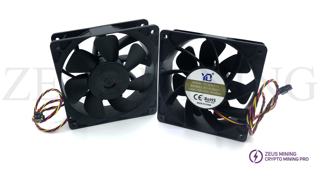 YD12038B2G cooling fan for Avalon 1246 miner