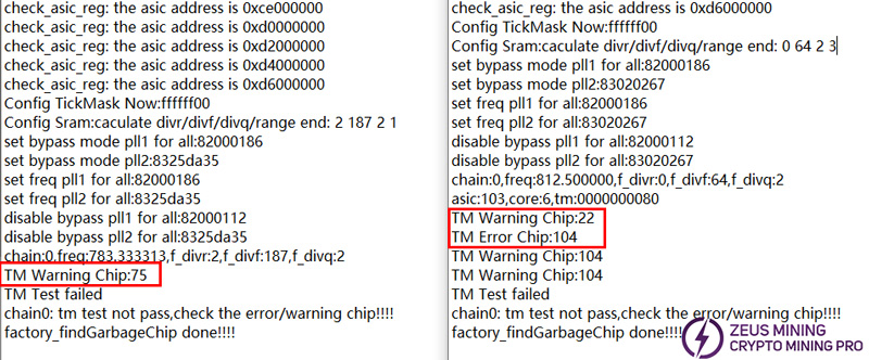 TM test results TM test results