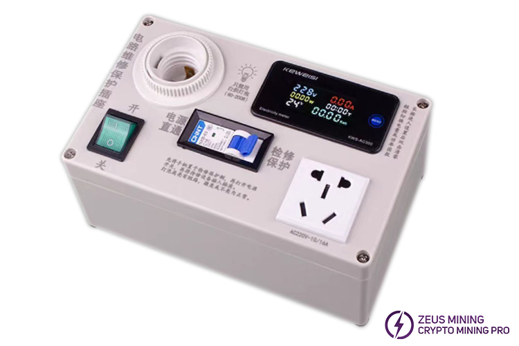 Electrical maintenance protection socket usage method