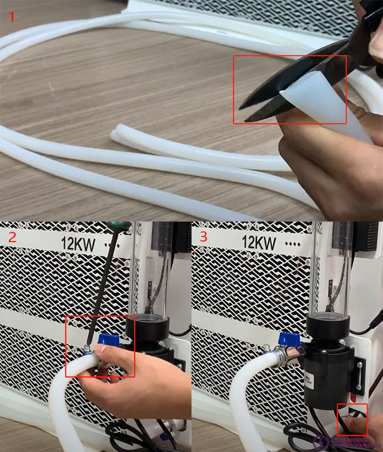 Liquid cooling silicone tube installation Liquid cooling silicone tube installation