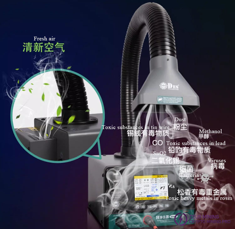 DES H93B desoldering station with fume purifier DES H93B desoldering station with fume purifier