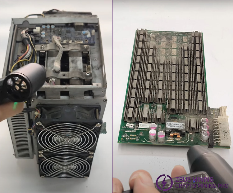 Miners clean up dust Miners clean up dust