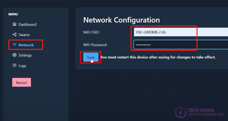 LV08 connected to Wifi network LV08 connected to Wifi network