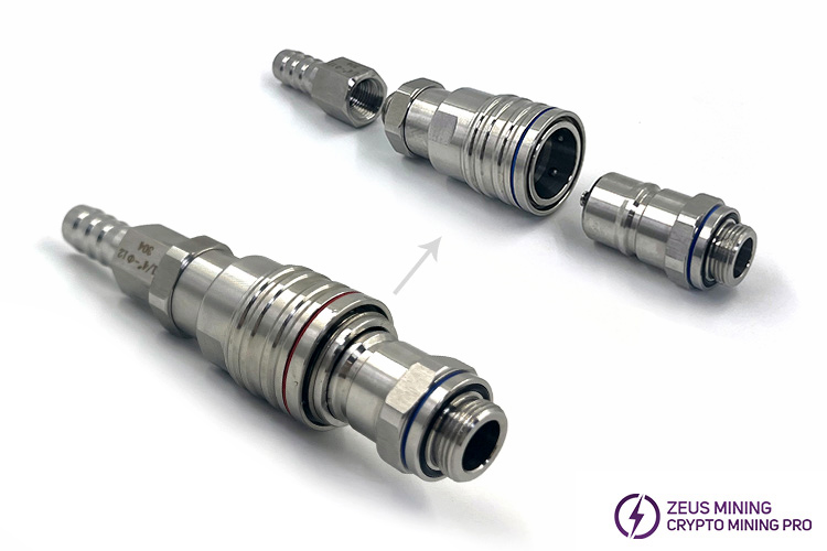 Whatsminer M63 Hydro water cooling quick connector kit Whatsminer M63 Hydro water cooling quick connector kit