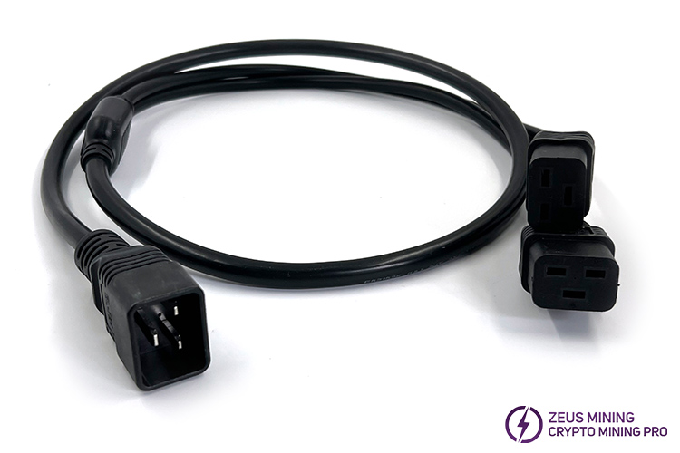 C20 to dual C19 power cord for ElphaPex DG1 DG1+ C20 to dual C19 power cord for ElphaPex DG1 DG1+