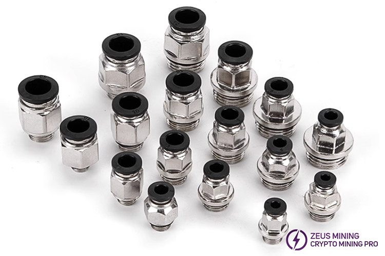 ASIC miner water cooling connector