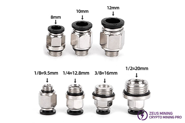 male G thread compression tube fitting connect