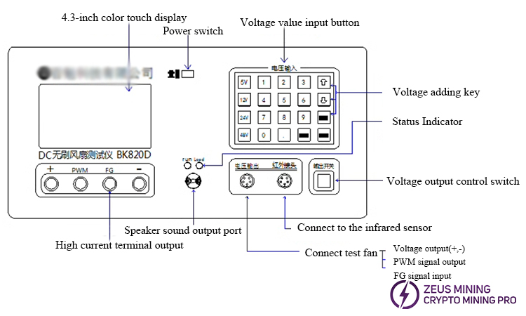 BK820D DC fan speed tester BK820D DC fan speed tester