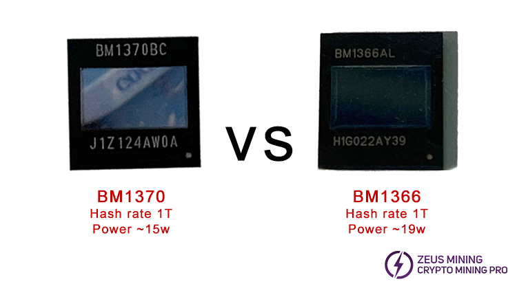 BM1370 vs BM1366 asic chip
