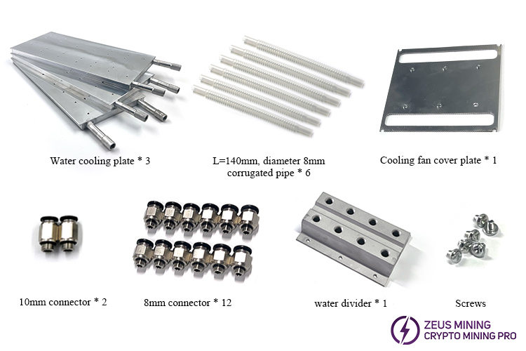 water liquid cooling block for M50 miner