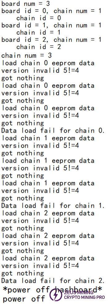 Antminer S19 XP EEPROM read log