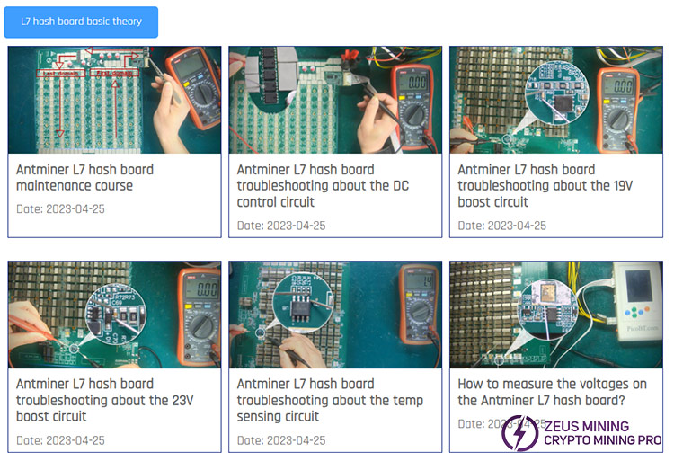 Antminer L7 hash board repair tutorial video