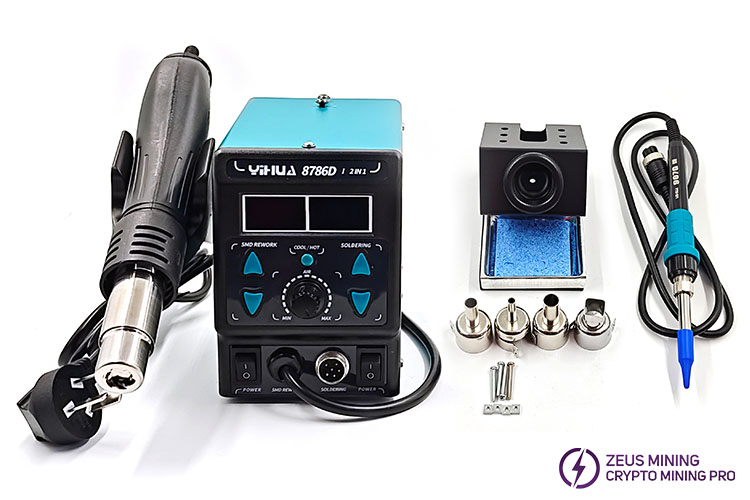 YIHUA 8786D I 2 in 1 hot air rework and soldering iron station