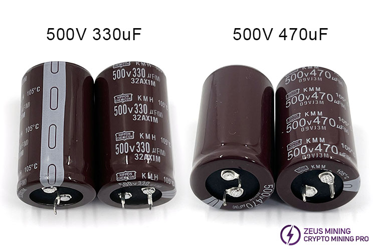 500V 330uF 470uF electrolytic capacitor