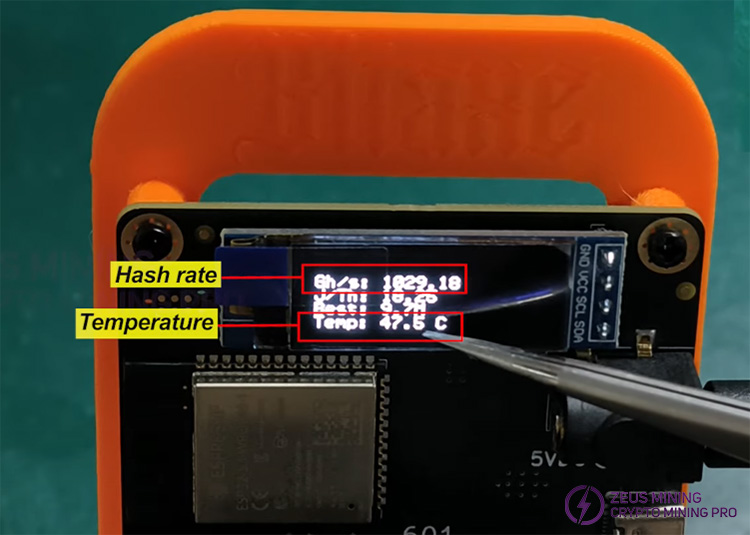 View Bitaxe information on screen View Bitaxe information on screen