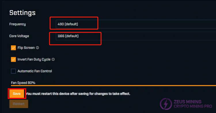 701 4.2T setting frequency and core voltage 701 4.2T setting frequency and core voltage