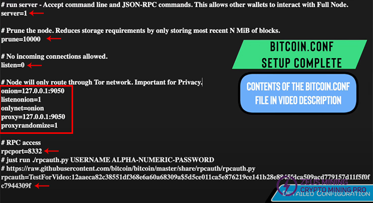 Configure Bitcoin full node Configure Bitcoin full node