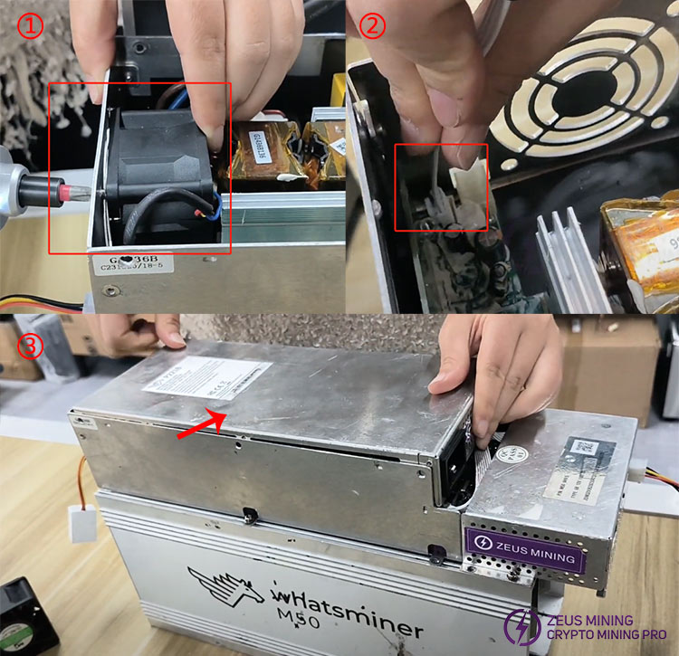 M50 PSU fan simulator installation M50 PSU fan simulator installation
