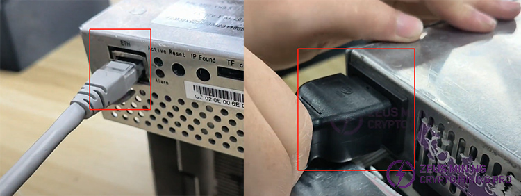 miner connection network and power cord miner connection network and power cord