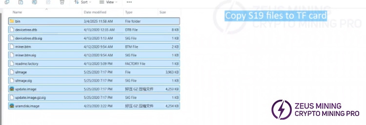 Antminer S19 firmware document