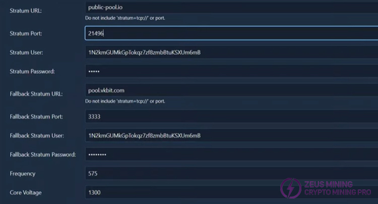 Mining configuration for Antminer K7 Mining configuration for Antminer K7