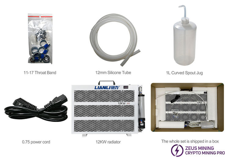 12KW Asic miner water cooling radiator parts list
