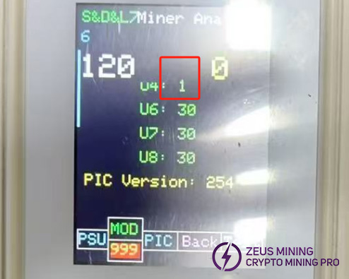 the temp for L7 hash board not reach the set value