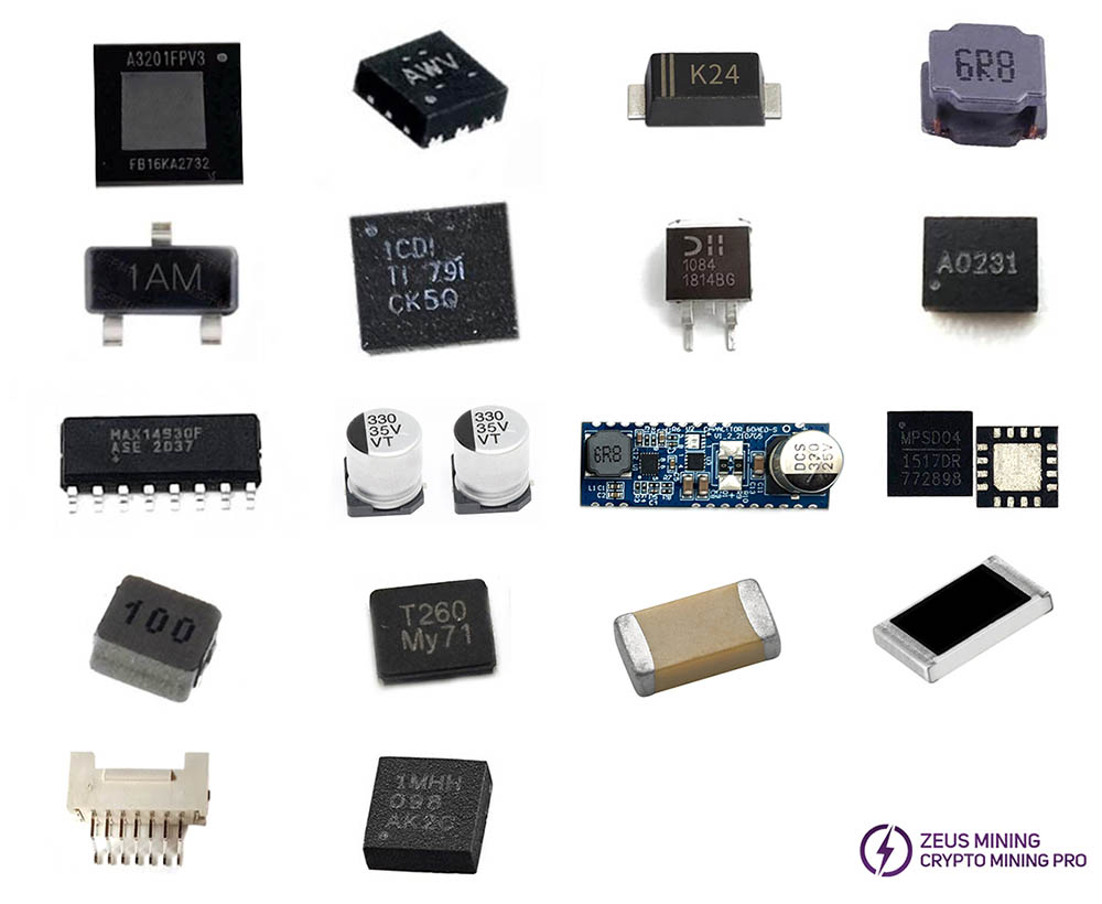 Avalon 1246 hash board replacement parts list