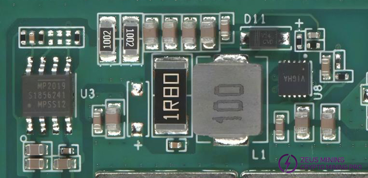Boost circuit actual layout for S21+ hydro hash board