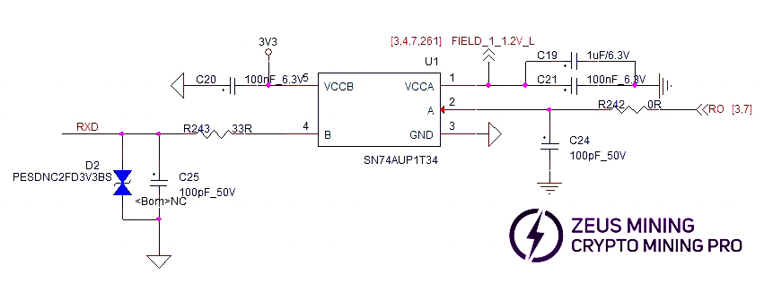S21+ hydro ASIC chip RX signal circuit diagram