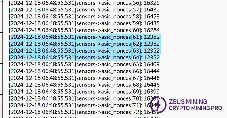 S21+ hydro hash board nonce rate failure