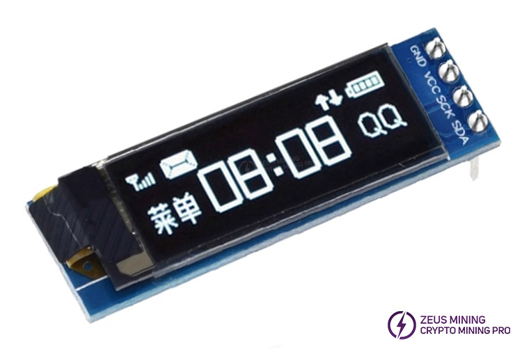 SSD1306 I2C OLED display 128x32 0.91 inch
